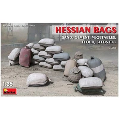 Imagen de MiniArt 35586 Accesorios para maquetas de Hessian Bags, color gris , color/modelo surtido