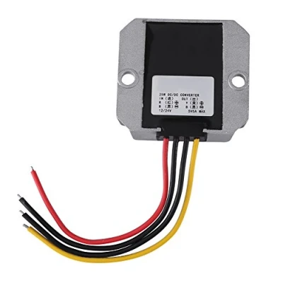 Imagen de DC 12V/24V a 5V 5A 25W Módulo Reductor de Voltaje Buck Impermeable DC/DC Transformador Convertidor Fuente alimentación para automóvil