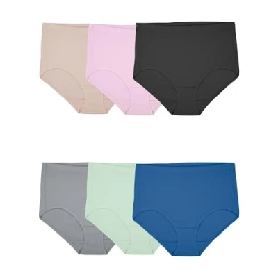 Imagen de Fruit of the Loom Women&#039;s Breathable Underwear Multipack (Assorted), Cotton Mesh Brief (6 Pack), XXX Large (10)