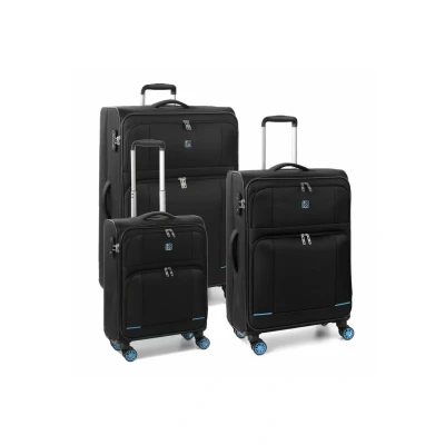 Imagen de MODO BY RV RONCATO Star 2.0 Juego de 3 Maletas Blandas 4 Ruedas con TSA, Negro, 46 cm x 30 78 cm,