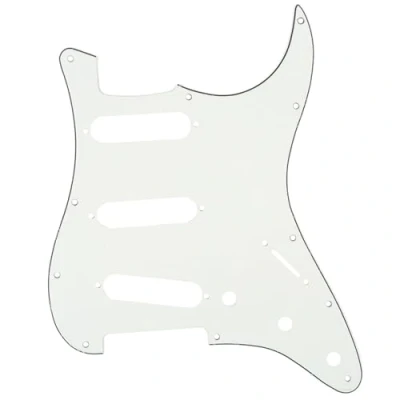 Imagen de Musiclily 11 Agujeros SSS Golpeador Strat ST para Guitarra Eléctrica Fender American/México Standard Stratocaster Moderno, 3 capas Pergamino
