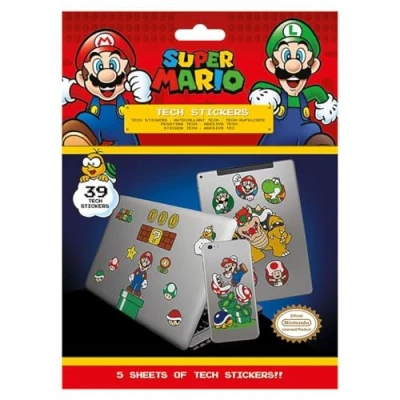 Imagen de Pyramid International Super Mario Tech Sticker Mushroom Kingdom, RD RS461456