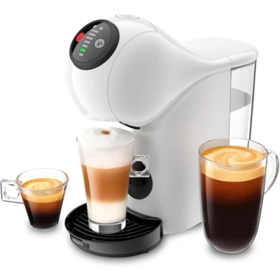 Imagen de Cafetera de cápsulas Krups Genio S KP2431AS,1500 W, 15 bar, 0.8 L, Calentamiento en 30 s., Bebidas calientes y frías, Función XL, Modo Eco, Blanca