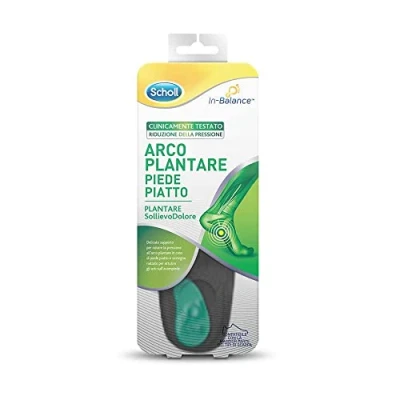 Imagen de Scholl Plantillas In Balance para aliviar el dolor y ofrecer soporte al arco plantar en pies planos, unisex, talla M (40 42)