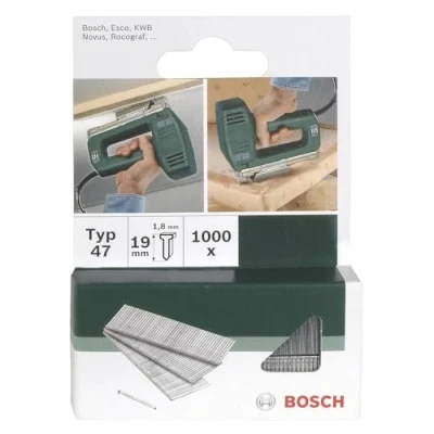 Imagen de Bosch 1000x Clavo de Tipo 48 (para Madera, Longitud 14 mm, Anchura 1,8 Accesorios Grapadora Manual)