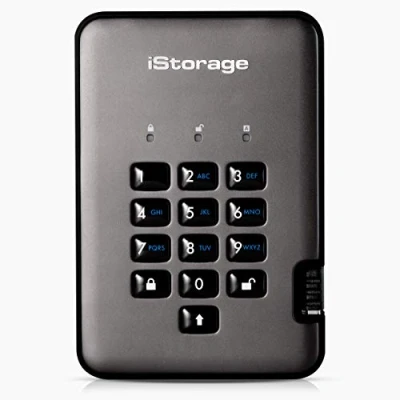 Imagen de iStorage diskAshur PRO2 HDD 2 TB Disco duro seguro Certificado FIPS Nivel Protegido por contraseña Resistente al polvo y agua