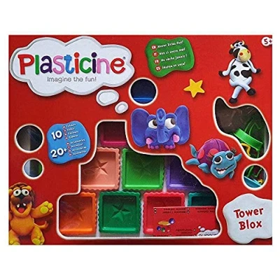 Imagen de Plasticine Animal Flair Tower Blox, Multicolor PLT07000