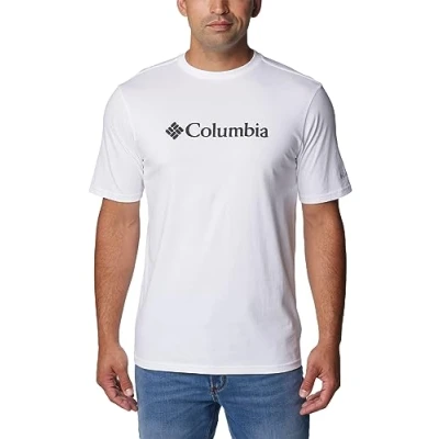 Imagen de Columbia CSC Basic LOGO Short Sleeve Camiseta estampada, Hombre, Talla: XL, White