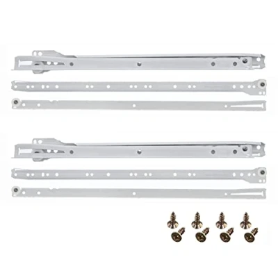 Imagen de HELPMATE Guía de desplazamiento 500 mm, 2 pares, juego 4 carriles para cajones, sistema cajones y incluye material fijación
