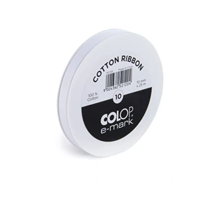 Imagen de COLOP e mark (10mmx25m) Blanco Algodón Cinta Accesorio para Móvil Impresoras 1 Pedazo