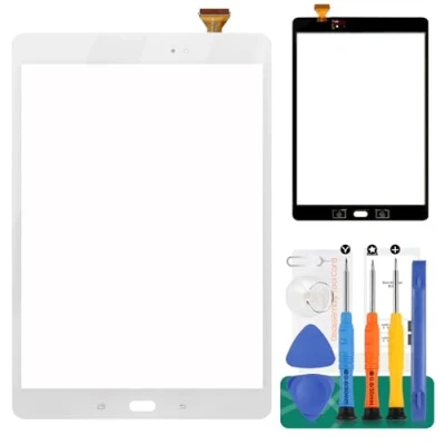 Imagen de Para Samsung Galaxy Tab A 9.7 pulgadas 2015 pantalla de repuesto SM T550 T555 táctil digitalizador kit montaje vidrio blanco (no LCD)