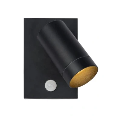 Imagen de Lucide Foco de pared exterior Taylor Sensor, 1 luz negro