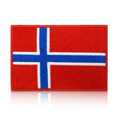Imagen de Parche de la bandera Noruega con cierre sujeción Finally Home
