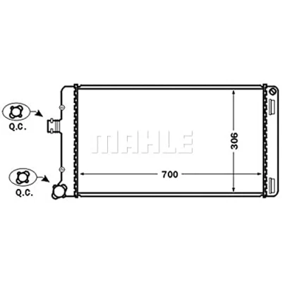 Imagen de MAHLE ORIGINAL CR 1445 000S Radiador, refrigeración del motor FIAT: Punto II Hatchback
