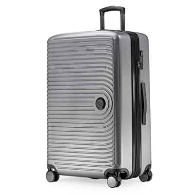 Imagen de HAUPTSTADTKOFFER Mitte Maleta Rígida Mediana, TSA, 4 Ruedas, Equipaje Facturable con Ampliación de Volumen 8 cm, 68 88 L, Plata Mate