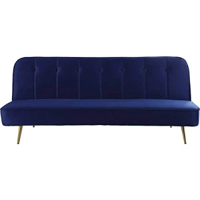 Imagen de Habitat et Jardin Sofá Cama/Clic clac Terciopelo James 3 plazas Azul Oscuro