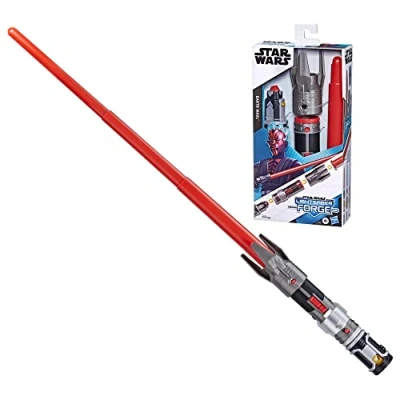Imagen de Star Wars Lightsaber Forge Sable de luz rojo extensible Darth Maul Juguete personalizable para juego rol A partir 4 años