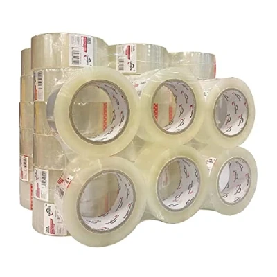 Imagen de ZCENTER Cinta 6 Rollos Embalar embalaje adhesiva para Cajas y Paquetes Color Transparente (Transparente 4.8X150 M 36PCS)