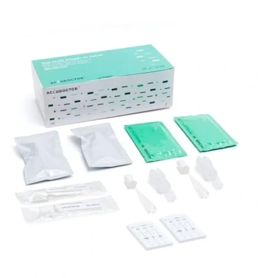 Imagen de 2 Accudoctor test Multi drogas 3 saliva THC Cannabis Marihuana Cocaína Metanfetamina Drogotest Prueba de Rápido detector Multidrogas tiras consumo deteccion hachis drug