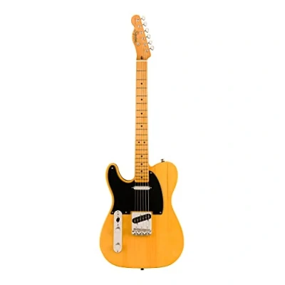 Imagen de Squier by Fender Classic Vibe años &#039;50 Telecaster, Guitarra Eléctrica para Zurdos, Diapasón de Arce, Butterscotch Rubia