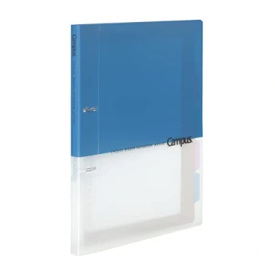 Imagen de Kokuyo Campus Carpeta de hojas sueltas, A4, 2 agujeros, hasta 100 hojas, azul, importación Japón (RU PP158B)