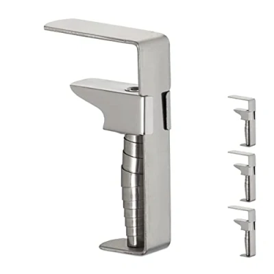 Imagen de Relaxdays Set de 4 Sujeta Manteles, Pinzas Sujetamanteles, Mesas hasta 4,2 cm Grosor, Acero Inoxidable, Plateado