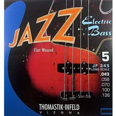 Imagen de Thomastik cuerdas para Bajo Eléctrico Jazz Bass Serie niquel entorchado plano juego 4 JF344 escala larga 34&quot;