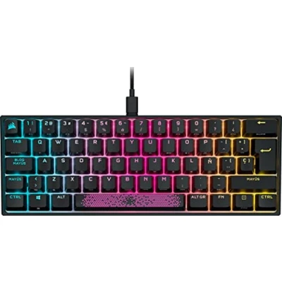 Imagen de Teclado gaming Corsair K65 RGB Mini 60% Mechanical, USB, RGB, 100% Anti Ghosting, Negro