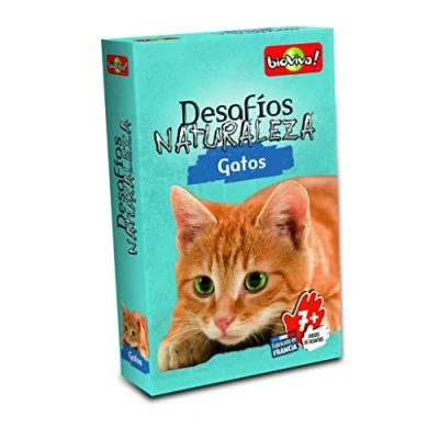 Imagen de Asmodee Bioviva Juego de cartas Desafíos Naturaleza Gatos, Multicolor (Asmodee DES13ES)