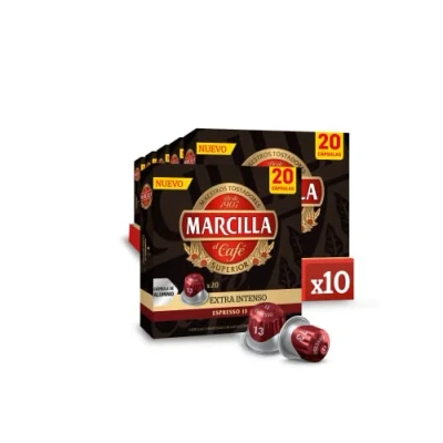 Imagen de Marcilla Cápsulas de Café Extra Intenso Intensidad 13 200 Compatibles Nespresso (R)* Amazon Exclusive