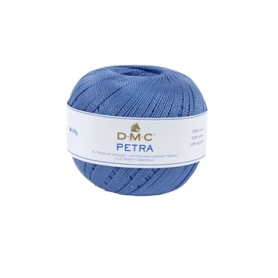 Imagen de DMC Petra Ovillo, 100% algodón, Azul, tamaño 5