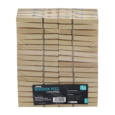 Imagen de JVL Clavijas de Madera Abedul, Paquete 102