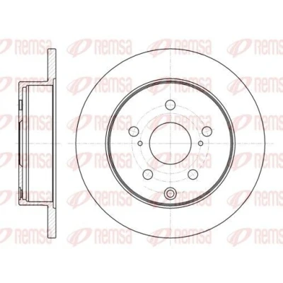 Imagen de REMSA 61188.00 Disco de freno Eje trasero 281, 281 12 5 macizo TOYOTA: RAV4 III SUV, IV Camry VI Berlina