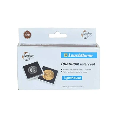 Imagen de Leuchtturm (344158) Cápsulas de Monedas Quadrum Intercept Diámetro Interior 33 mm, Negro