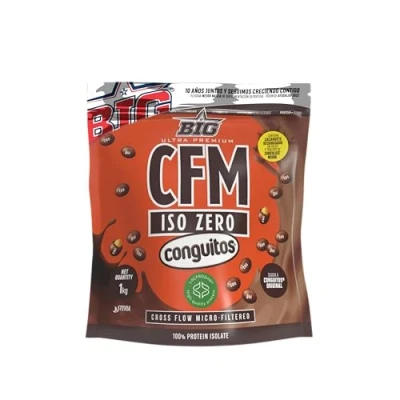 Imagen de BIG Proteina Isolada Proteinas Whey para Masa Muscular Protein Isolate Proteína en Polvo Materia Prima Premium Sin Grumos, Baja Lactosa, Azúcares Añadidos (1kg,Conguitos Dark)