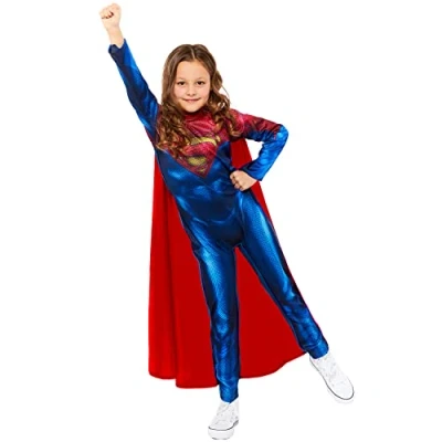 Imagen de amscan 9915770 Disfraz oficial de Warner Bros Supergirl para niñas 6 a 8 años