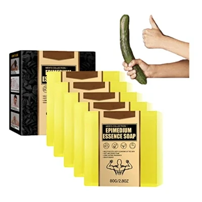 Imagen de XIRUJNFD Epimedium Essence Soap, Men Care Bar Natural Soap for Men, Intimate (5pcs)