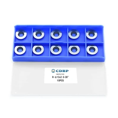 Imagen de CDBP Insertos de carburo redondos 12mm para bricolaje, torno carpintería, herramientas acabado madera, Ci3, 10 piezas