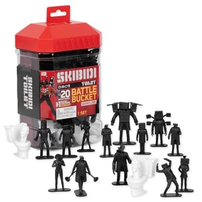 Imagen de SKIBIDI Toilet Battle Bucket, Mini Figuras coleccionables, Producto Oficial