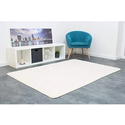 Imagen de Misento 292121 Alfombra, 100 x 150 cm, color blanco crema