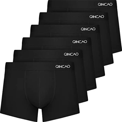 Imagen de QINCAO Calzoncillos Hombre Boxer, Paquete de 6 Piezas, Hombre, Boxer Algodon, Ropa Interior Cómoda para Hombres