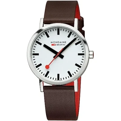 Imagen de Mondaine Reloj Analógico para Hombres de Cuarzo con Correa en Cuero A658.30323.11SBGV