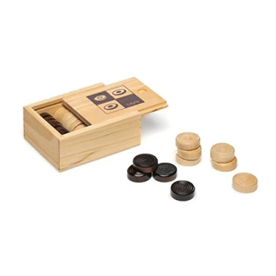 Imagen de Cayro Juego de Damas Madera Piezas para Jugar a Las Mesa Niños y Adultos Clásico Tradicional Diversión Toda la Familia