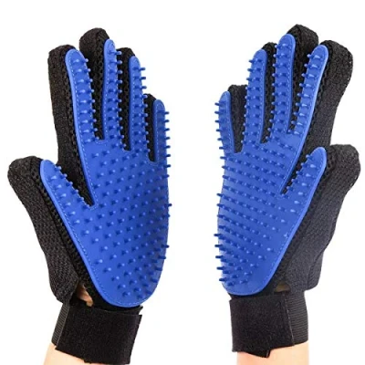 Imagen de BSGP 1 par de Guantes Aseo para Mascotas, Cepillo Suave Eliminar Pelusas, Perros y Gatos, Pelo Largo Corto, Herramienta Masaje cómoda