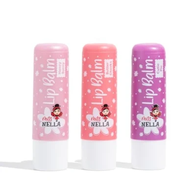 Imagen de Miss Nella set of 3 Hypoallergenic children Lip Balms HONEY BUNNY, SWEET CHEEKS &amp; CUTIE PIE, Non Toxic Make Up for kids, perfect those with sensitive skin.