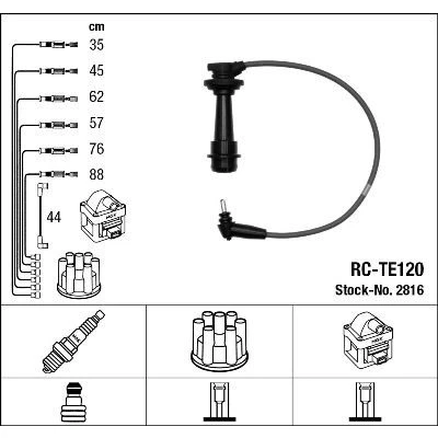 Imagen de NGK 2816 Juego de Cables Encendido 7 LEXUS: GS II