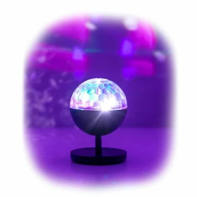 Imagen de InnovaGoods® Bola Luces Discoteca LED con Altavoz, Proyector de Luz Multicolor Fija o secuencial Sonido Activado, Ranura para tarjetas TF, Rotación 360, Ideal Cumpleaños, fiestas.