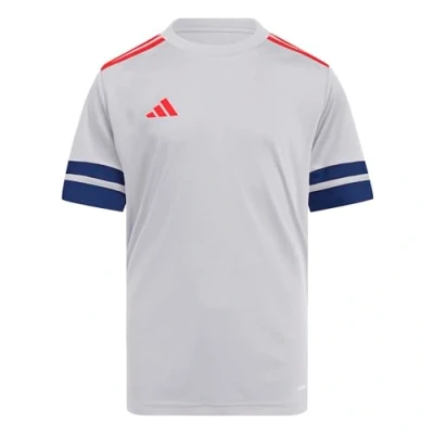 Imagen de adidas Unisex niños SQUADRA25 Jersey Short Sleeve Kids, Glory Grey/Team Navy Blue 2/Pure Ruby, 11 12 Years
