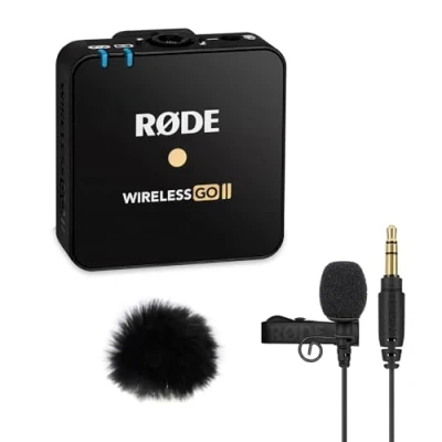 Imagen de Módulo de micrófono Rode Wireless GO II TX + Lavalier protector pelo Keepdrum