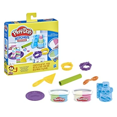 Imagen de Play Doh Kitchen Creations F4714 Juego de 2 Botes para Magdalenas pequeñas